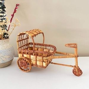 Rattan bicycle decor